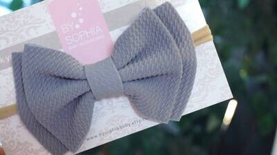 Gray Bow baby headband Set fall Baby Nylon Headband Small Bows Baby Bows Newborn headbands Nylon HeadbandsBaby hair bows 700