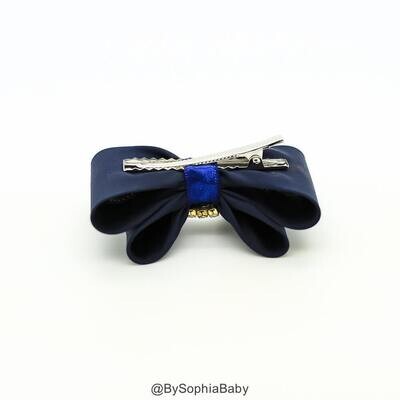 Navy Blue Baby Bow Navy Blue Bow Hair Clip Bow Hair Clip Baby Hair Clip Girls Bow Hair Clip Big Bow Hair Clip Baby Double Bow 1031