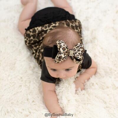 Baby Headband Leopard Cheetah Baby Headband Baby Big Bow Headband Newborn Headband Baby Girl Headband Nylon Headband Bow Headband 981