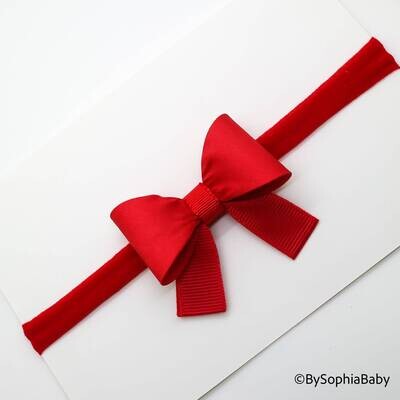 Red Bow Headband Baby Bow Headband Newborn Bow Headband Photography Prop Headband Red Christmas Headband Bow Headband 2115