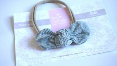 GrayBowknot Headband green pastel Bow Baby Bow Headband Bowknot headband Baby mint headband