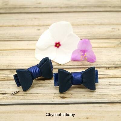 Newborn Baby Bow Navy Blue Baby Bow Navy Blue Baby Hair Pin Small Baby Bow Hair Clip Flower Girl Baby Small Hair Bow Blue Baby Bow967