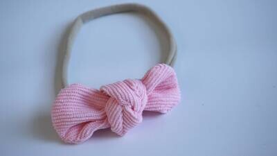 Pink Bowknot Headband pink Bow Baby Bow Headband cotton Bow Baby Hair Bow