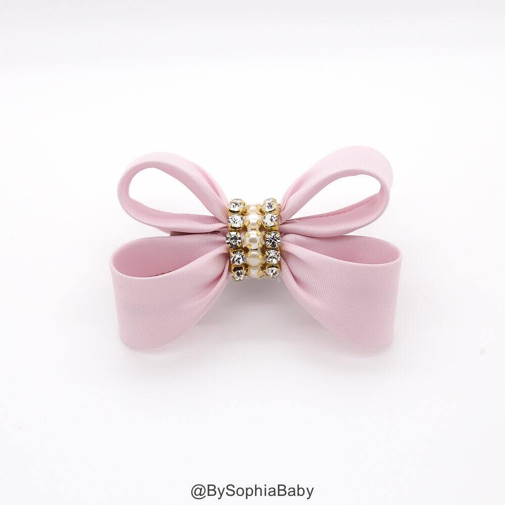 Baby Hair Clip Light pink Bow Hair Clip Light Pink Hair Clip Toddler Pink Hair Clip Girls Bow Hair Clip Big Bow Hair Clip 961
