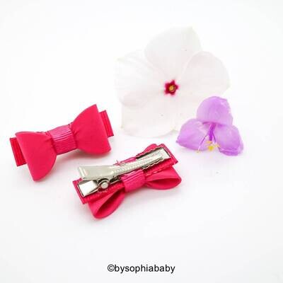Newborn Baby Bow Hot Pink Baby Bow Pink Baby Hair Bow Small Baby Bow Hair Clip Flower Girl Baby Small Hair Bow Pink Baby Bow 967