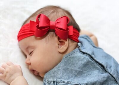 Baby Headband Red Big Bow Headband Christmas Headband Red Baby Headband Unique Baby Headband Newborn Headband Big Bow Headband 1431