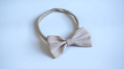 BEIGE Bow baby headband Set Nude Baby Nylon Headband Small Bows Baby Bows Newborn headbands Nylon HeadbandsBaby hair bows