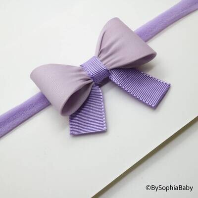 Lavender Bow Headband Baby Bow Headband Newborn Bow Headband Photography Prop Headband Lavender Headband Bow Headband 2115