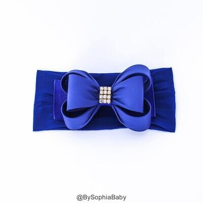 Royal Blue Big Bow Headband Royal Blue Baby Headband Royal Blue Baby Headband Newborn Headband Blue Bow Headband Nylon Headband 981