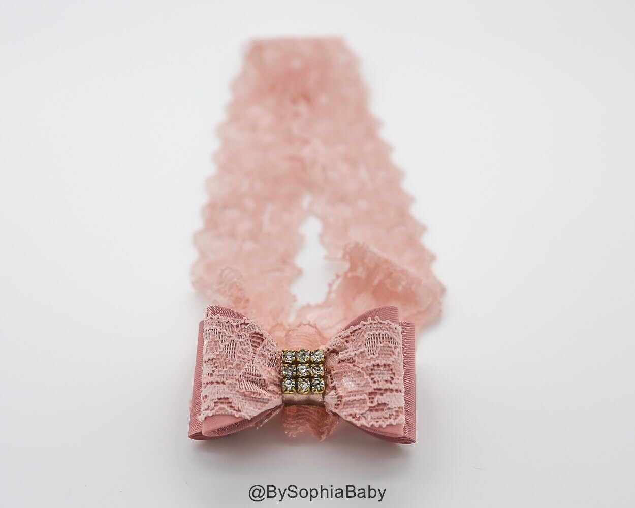 Baby Headband Pale Pink Baby Headband Flower Girl Headband Pale Pink Bow Headband Pink Baby Bow Lace Head band Baby Bow Headband 1428