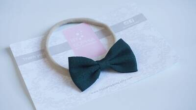 Emerald green Bow baby headband Set fall Baby Nylon Headband Small Bows Baby Bows Newborn headbands Nylon HeadbandsBaby hair bows 700