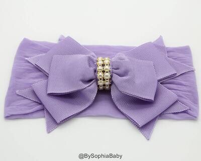 Baby Headband Headwrap Lilac Lavender Baby Headband Lavender Baby Headband Big Bow Headband Toddler Headband Newborn Headband 906
