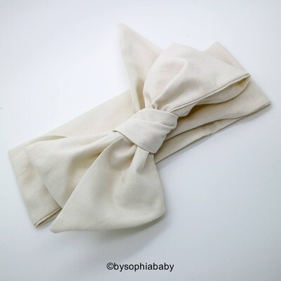 Ivory Baby Head wrap, Champagne Baby Headband, Beige baby Turban, Toddler Head Wrap, Girls Bow Headwrap Turban, Ivory Baby Headband, 2244