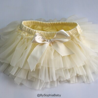 Baby Tutu Skirt Ivory Tutu Skirt Ivory Baby Bloomers Ivory Diaper Cover Baby Diaper Cover Champagne Baby Bloomer 2121