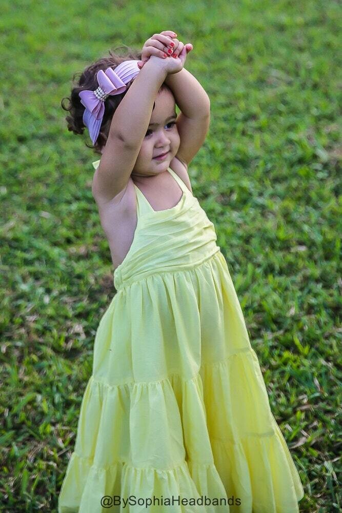 Pale Pink Bow Headband Pink Baby Headband Big Bow Headband Newborn Headband Baby Girl Headband Nylon Headband Pink Baby Headband 936