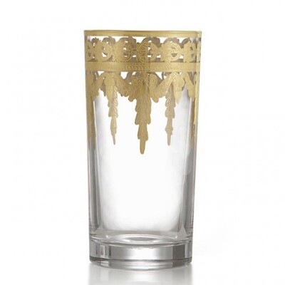 Arte Italica Vetro Gold Highball Glass VG842
