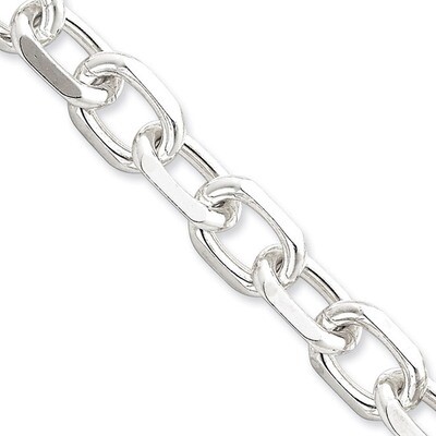 24 Inch Open Link Cable Chain Diamond-cut Sterling Silver QAR300-24, MPN: QAR300-24, 886774414409