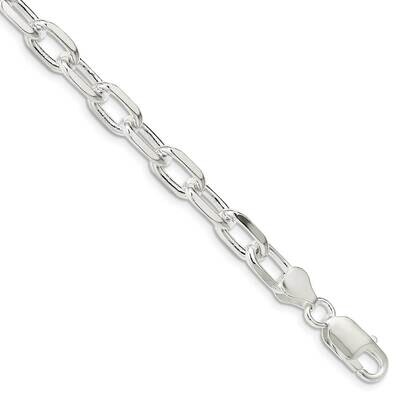 7.5mm Diamond-Cut Long Link Cable Chain 8 Inch Sterling Silver QAR200-8, MPN: QAR200-8,