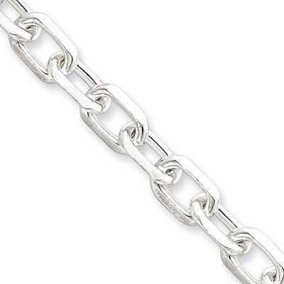 9 Inch 6.5mm Fancy Diamond-cut Open Link Cable Chain Sterling Silver QAR180-9, MPN: QAR180-9, 88677…