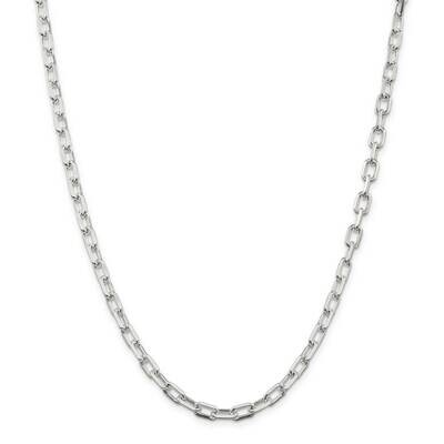 5.5mm Diamond-Cut Long Link Cable Chain 26 Inch Sterling Silver QAR150-26, MPN: QAR150-26,