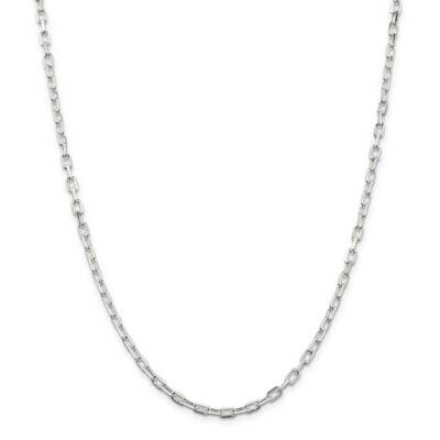 3.5mm Diamond-Cut Long Link Cable Chain 22 Inch Sterling Silver QAR100-22, MPN: QAR100-22,