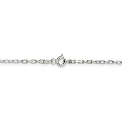 30 Inch 2.2mm Fancy Diamond-cut Open Link Cable Chain Sterling Silver QAR060-30, MPN: QAR060-30, 88…