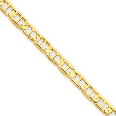 4.5mm Concave Anchor Chain 7 Inch 14k Gold CCA120-7, MPN: CCA120-7, 886774091617