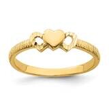 Heart with Hearts Ring 14k Gold Diamond-cut Solid K4573, MPN: K4573, 637218062874