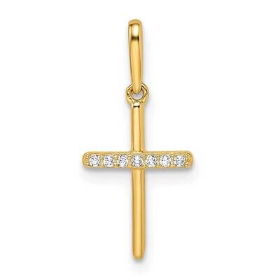 CZ Diamond Cross Pendant 14k Gold K9959, MPN: K9959,
