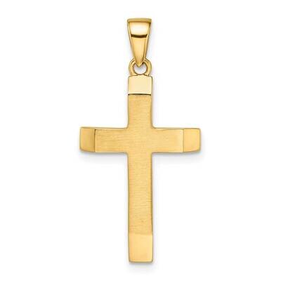 Satin Polished Beveled Medium Latin Cross Pendant 14k Gold K9957, MPN: K9957, 191101085758