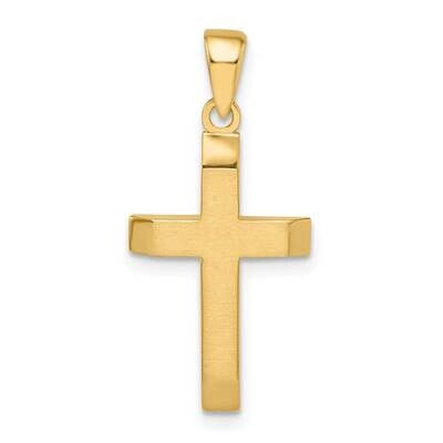Satin Polished Beveled Small Latin Cross Pendant 14k Gold K9955, MPN: K9955, 191101085741
