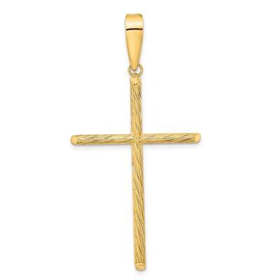 Textured Fancy Cross Pendant 14k Gold Polished K9951, MPN: K9951,
