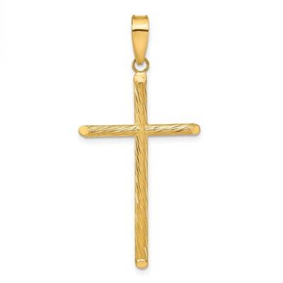 Textured Fancy Cross Pendant 14k Gold Polished K9950, MPN: K9950,