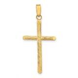 Textured Fancy Cross Pendant 14k Gold Polished K9949, MPN: K9949,