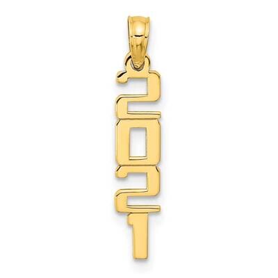 Polished 2021 Graduation Charm 14k Rose Gold K9939R, MPN: K9939R, 196904082799