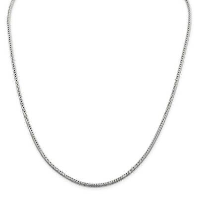 2.5mm Diamond-Cut Round Franco Chain 26 Inch Sterling Silver QFR250-26, MPN: QFR250-26,
