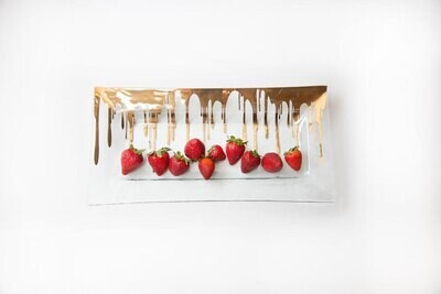 Annieglass Splatter Rectangular Tray SPL118G, MPN: SPL118G, UPC: