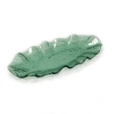 Annieglass Lotus Oval Platter LT115GR, MPN: LT115GR, UPC: