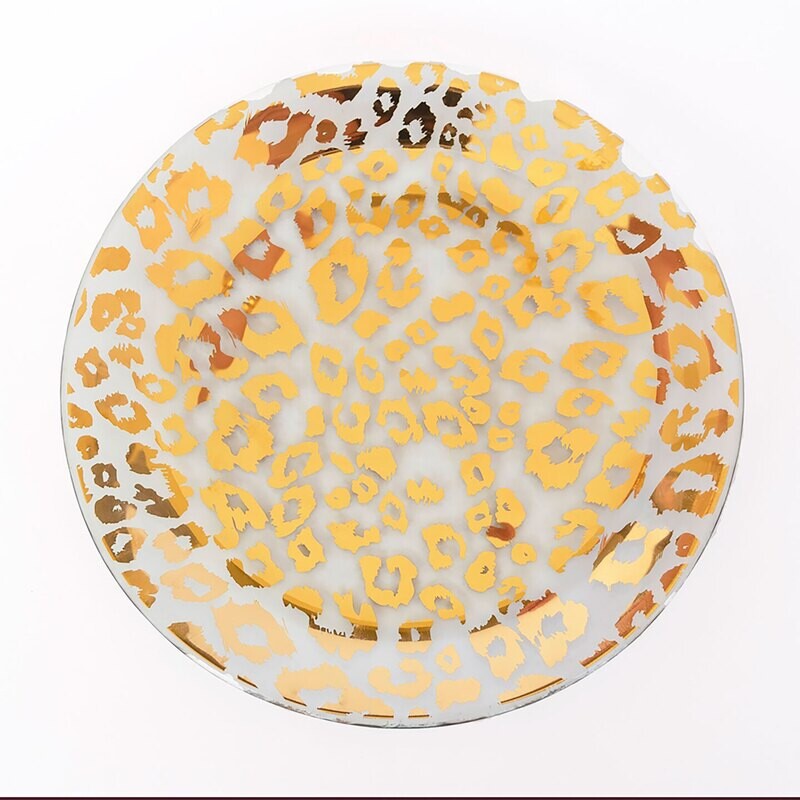 Annieglass Cheetah Salad Plate C102G