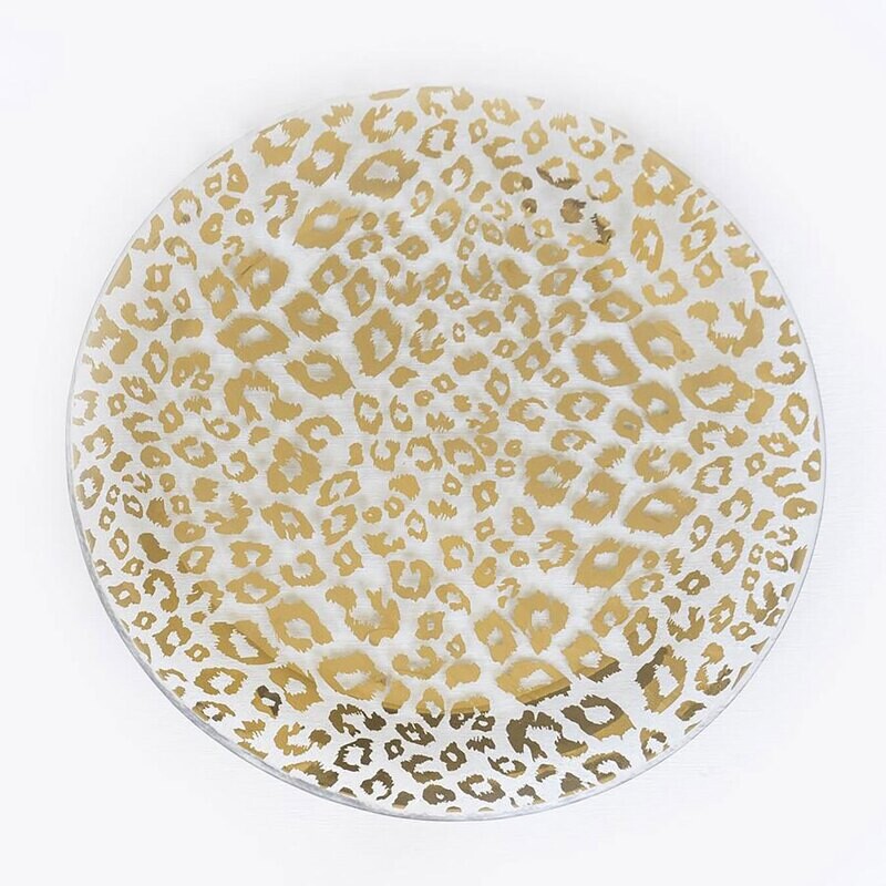 Annieglass Cheetah Round Plate Gold C106G, MPN: C106G, UPC:
