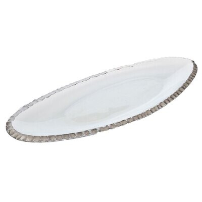 Annieglass Edgey Oblong Tray Platinum E151P, MPN: E151P, UPC: