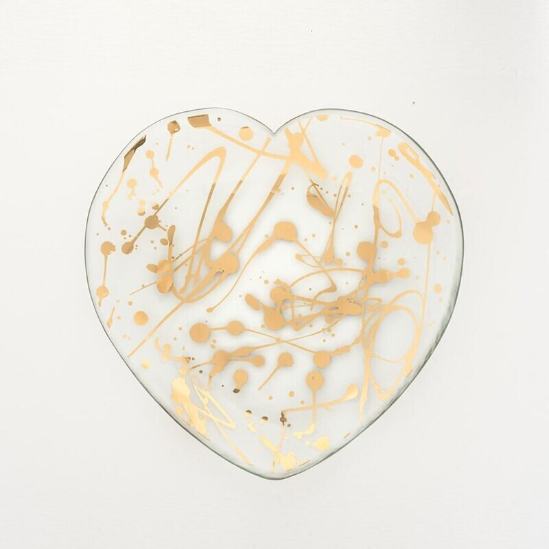 Annieglass Jaxson Heart Plate Gold JX100PP, MPN: JX100PP, UPC: