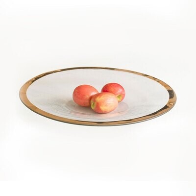 Annieglass Roman Antique Celebration Bowl Platinum P242, MPN: P242, UPC: