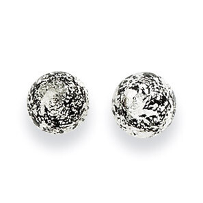 Black &amp; Silver Color Murano Glass Earrings Sterling Silver MUR77, MPN: MUR77, 883957578934