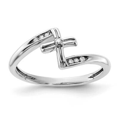 Sterling Silver Diamond Cross Ring RLD2991/SILVER-SSS53