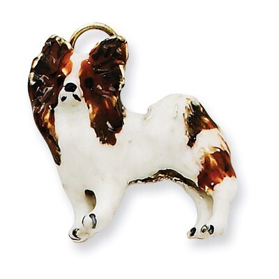 Silver Enamel Papillon Charm Sterling Silver QC6420, MPN: QC6420, 886774373416