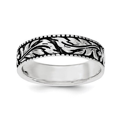 Floral Ring Sterling Silver QR6100, MPN: QR6100,