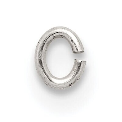 22 Gauge 3.3 x 2.8mm Oval Jump Ring Sterling Silver SS2879, MPN: SS2879,