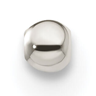 2.0mm Polished Medium Hole Bead Sterling Silver SS3759, MPN: SS3759,