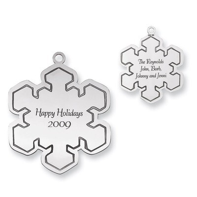 Christmas Snowflake Ornament Sterling Silver QQ346, MPN: QQ346,